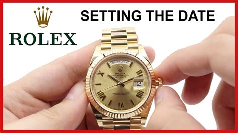 setting date on rolex|how to adjust rolex time.